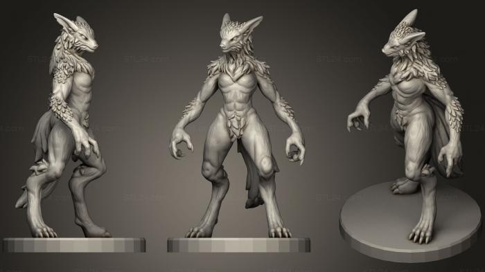 Figurines heroes, monsters and demons (Werewolf Miniatures, STKM_0563) 3D models for cnc